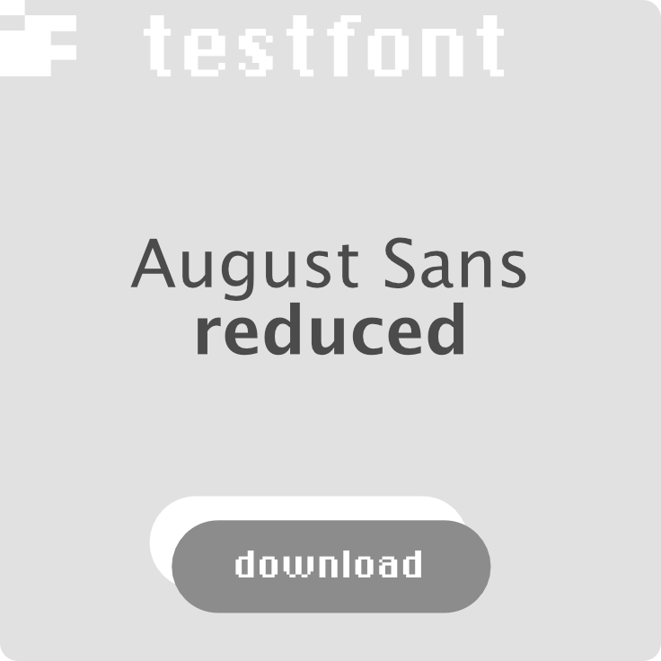 download free test font August Sans