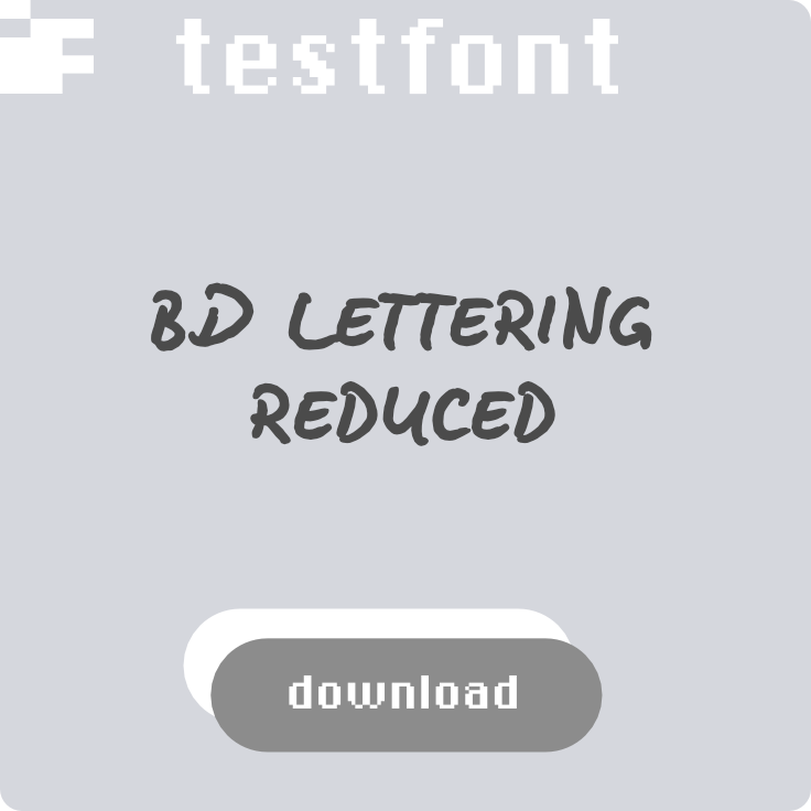 download free test font BD Lettering
