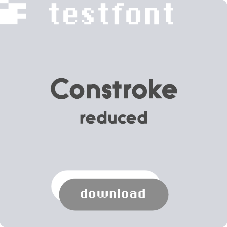 download free test font Constroke