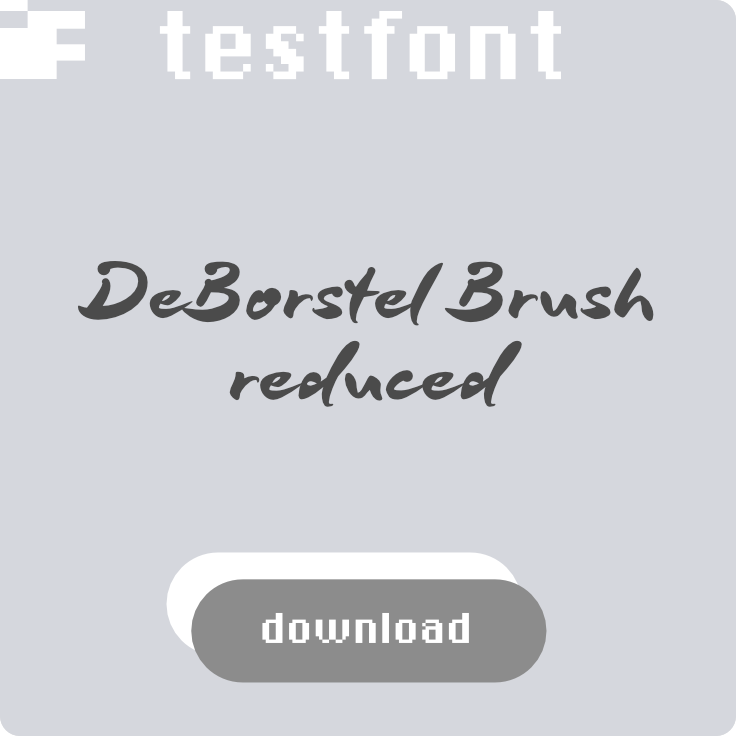 download free test font DeBorstel