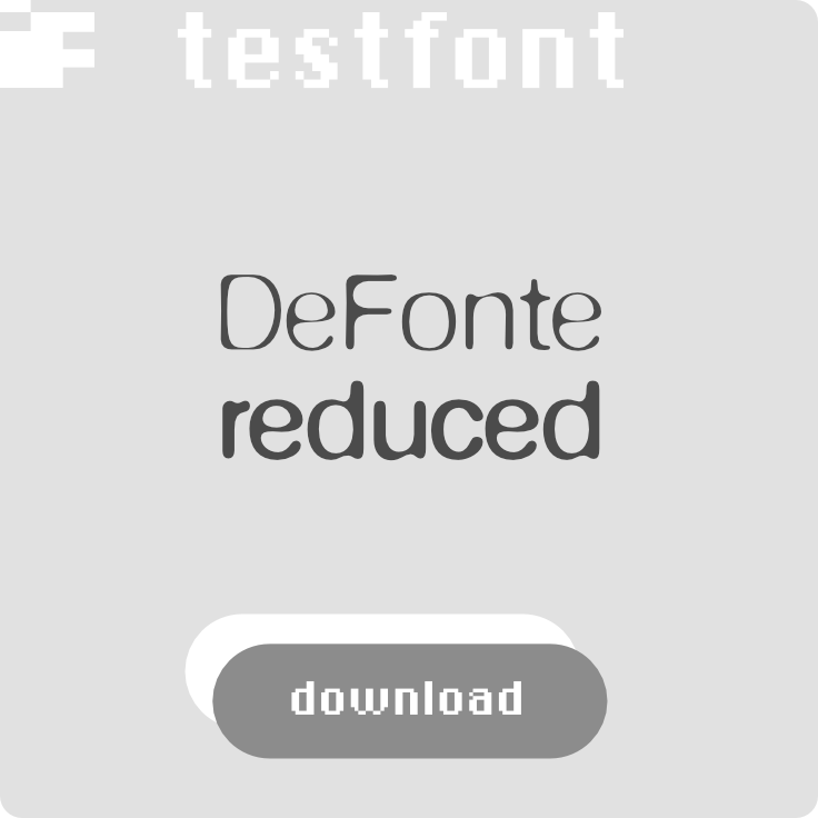 download free test font DeFonte