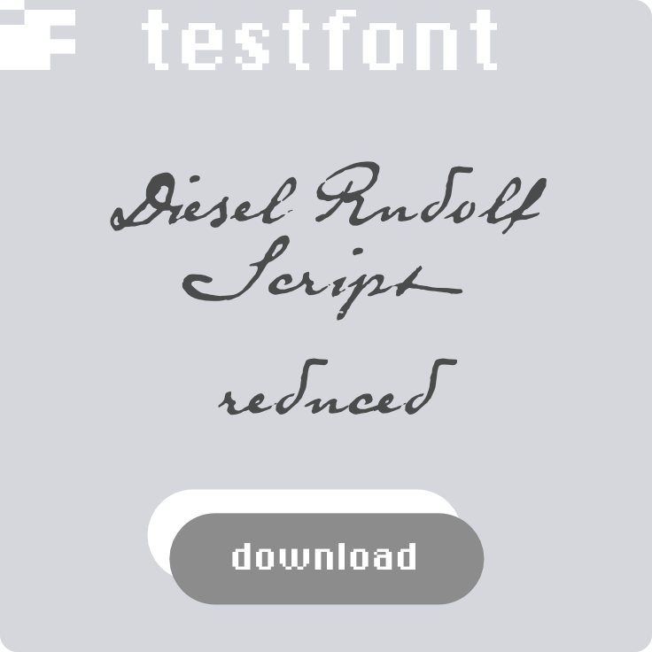 download free test font Diesel Rudolf Script