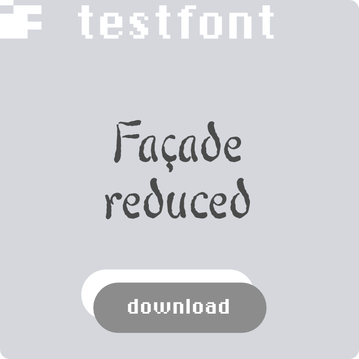 download free test font Facade