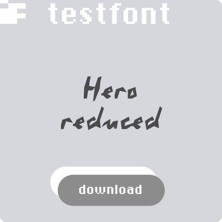 download free test font Hero