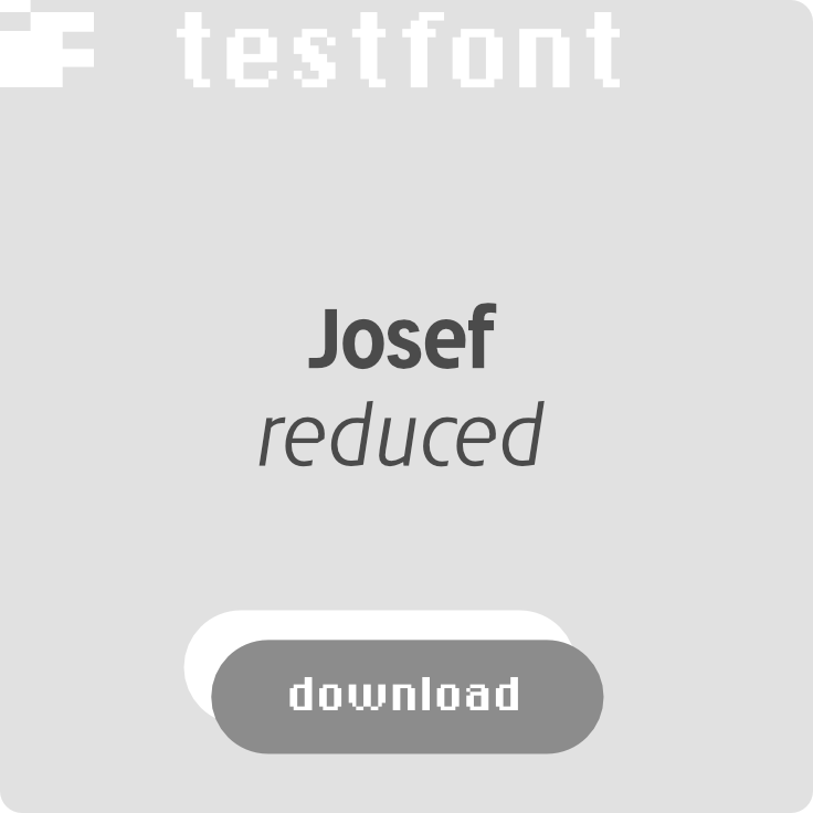 download free test font Josef