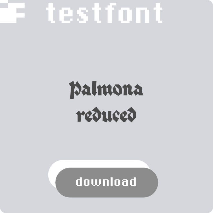 download free test font Palmona