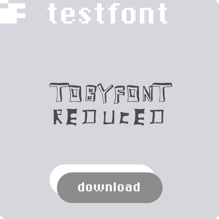 download kostenlosen Testfont TobyFont