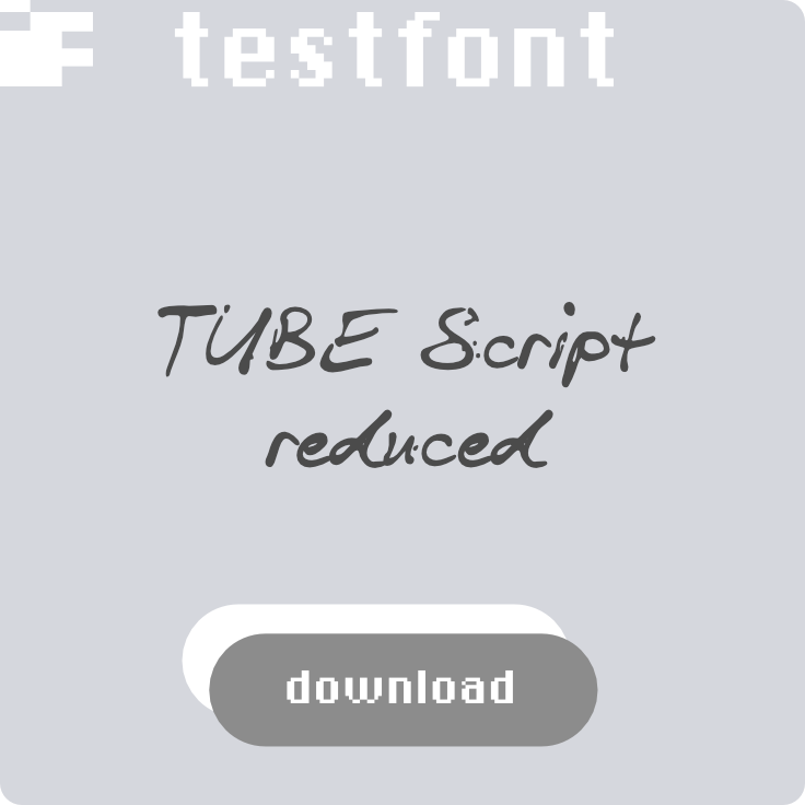 download kostenlosen Testfont Tube Script