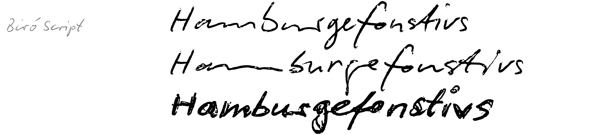 die authentische Kugelschreiber-Handschrift: Biro Script
