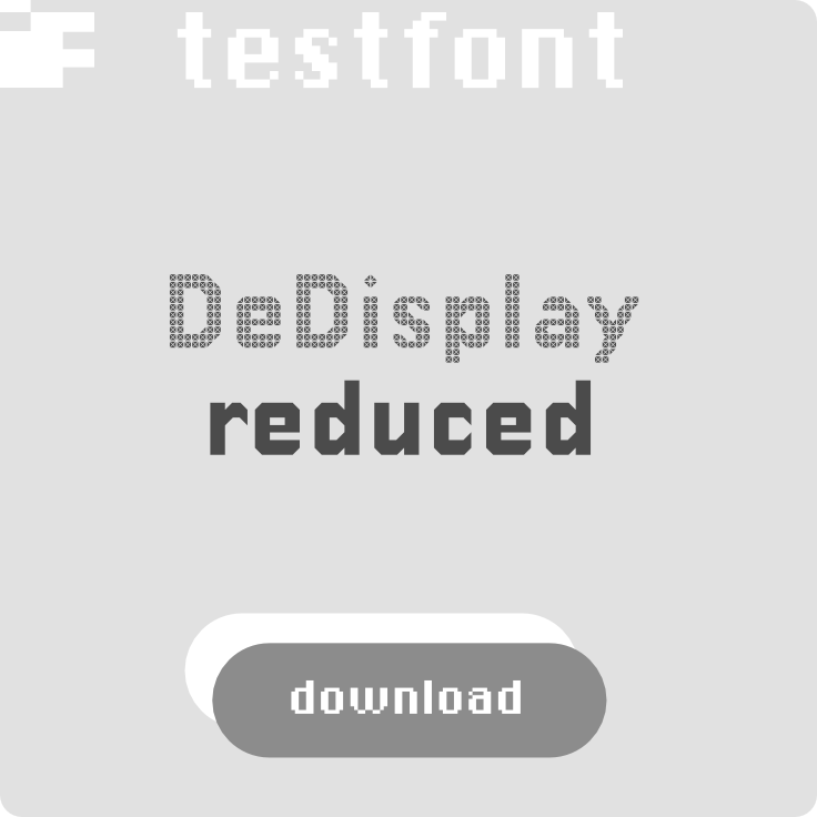 download kostenlosen Testfont DeDisplay