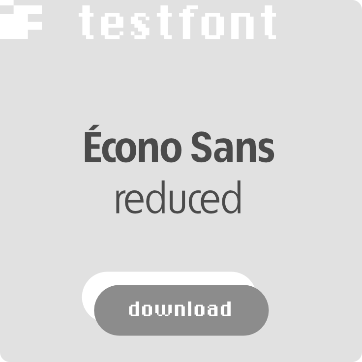 download kostenlosen Testfont Econo Sans