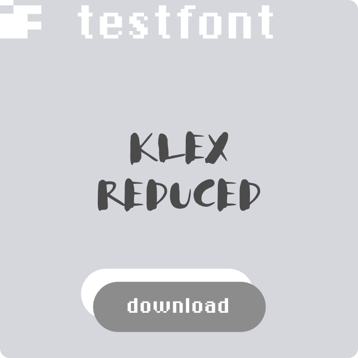 download kostenlosen Testfont Klex
