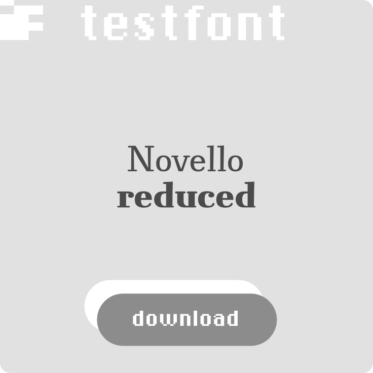 download kostenlosen Testfont Novello