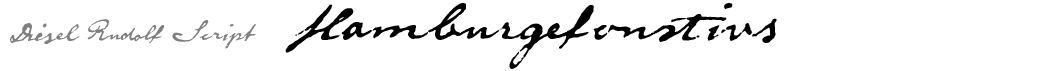 die Originalhandschrift von Rudolf Diesel als Font: Diesel Rudolf Script
