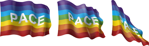 Regenbogen-Flagge der Friedensbewegung