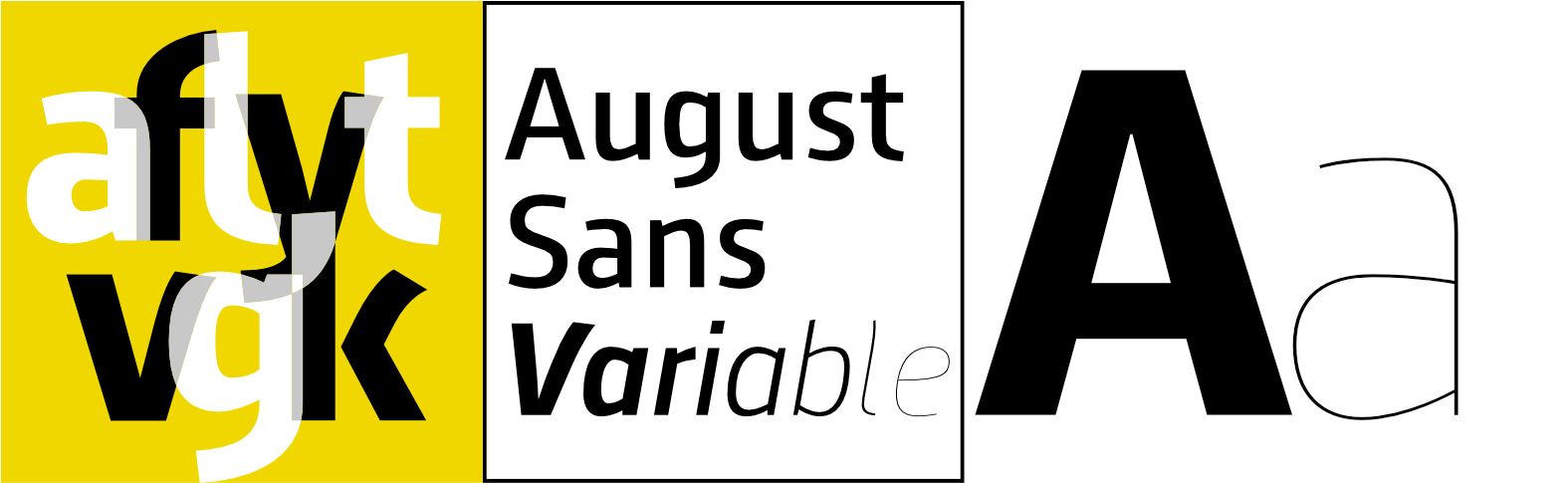 Variable Font August Sans Serif