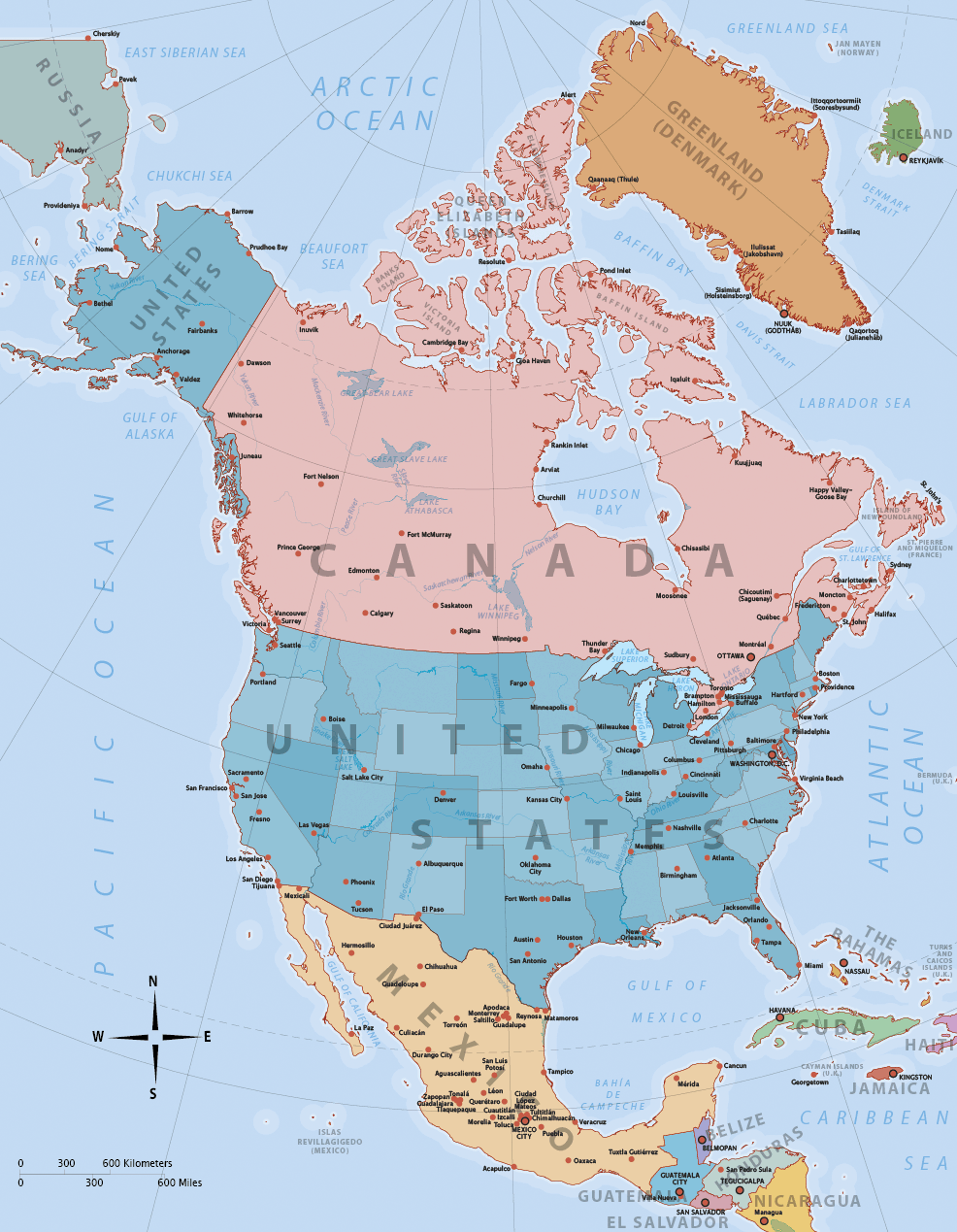 ingoFonts Karte von Nordamerika
